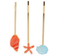 SWOOMEY Set 3 Fermagli per Chioma Conchiglia e Stella del Mare in Lega, Clip Facili da Usare Buona Tenuta, Accessori alla Moda per Ragazze e Donne Stili multipli