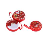 SWOOMEY Set 3 Pezzi Porta Monete Natalizio in Latta Rosso, Custodia Compatta e Creativa Tema di Natale, per Atmosfera Festiva e Borsa Stili multipli