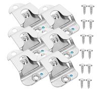 SWOOMEY Set 6 Supporti Per Microfono in Acciaio Inox Viti, Ganci Per Radio Cb e Radioamatori, Clip Per Microfoni Auto, Casa e Ufficio