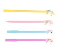 SWOOMEY Set da 4 Penne Unicorno Creative in Plastica e Silicone, Pratiche e Facili da Usare, per Scrivere come Originale la Scuola Colore Stile Stili multipli