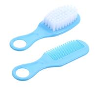 SWOOMEY Set Spazzola Morbida per Chioma e Pettine Massaggio Ragazzo Ragazza Blu in Pp e Tpe per Cura Delicata senza Dolore del Capelluto