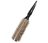 SWOOMEY Spazzola Rotonda Piccola con Setole di Cinghiale per Asciugatura e Styling Pettine Leggero e Compatto per Capelli Corti Arriccia Onde e Boccoli Design Elegante per Uso Quotidiano
