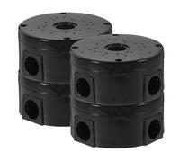 SWOOMEY Staffa di montaggio per scatola di giunzione da 4 pezzi universale per telecamera di sicurezza Bullet Nascondi cavo Scatola di giunzione in plastica per montaggio a parete interna ed esterna a