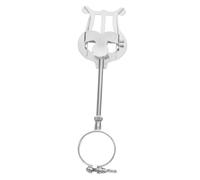 SWOOMEY Supporto Spartiti Per Clarinetto in Ferro Argento, Clip Stabile Per Note Musicali, Accessorio Portatile Per Esecuzioni All’aperto e Prove Orchestrali