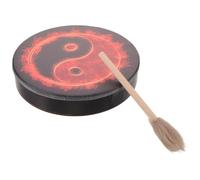 SWOOMEY Tamburo Sciamanico Resistente e Rifinito con Arte Totem Bagua da 10 Pollici con Cornice in Legno e Fibra Sintetica per Meditazione e Pratiche Spirituali Indoor