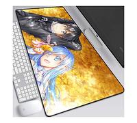 Sword Art Online Tappetino Mouse Gaming, Grande Anime Mouse Pad XXL 900x400mm Confortevole, Lavabile, 3mm Antiscivolo Tappetino Scrivania Supporto per Ufficio Computer, Adatto per computer e PC, H