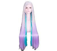 Sword Art Online Yuna Long Straight Ombre Braiding Wig Cosplay Costume 100cm Heat Resistant Synthetic Hair Wigs For Women