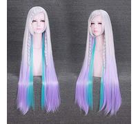 Sword Art Online Yuna Straight Ombre Intrecciatura 100cm Lungo Cosplay sintetico resistente al calore Costume Halloween Cosplay + Cappellino parrucca gratuito