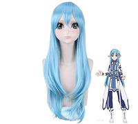 Sword Art Online Yuuki Asuna Yuki Asuna parrucca intrecciata in stile blu parrucca cosplay capelli sintetici + cappuccio parrucca PL-448