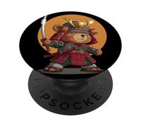 Sword Master Teddy Bear Costume in armatura Samurai PopSockets PopGrip Adesivo