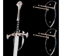 Sword Rack Placca Gancio per spada Supporto per espositore a parete Single Sword Vertical Wall Mount Universal Sword Rack Supporto per espositore a parete Axe Anime Sword Rack (trasparente 2 set)