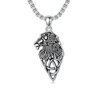 Swordgod Collana con ciondolo a forma di animale in argento Sterling 925, con nodo celtico irlandese, regalo di compleanno per mamma, papà, uomo, donna, fratello, figlio (con scatola regalo)
