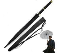 Swords and more One Piece Ombrello 16K Versione Premium Grande Katana Samurai Spada Ombrello resistente alle tempeste con lungo manico, 100 cm