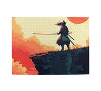 Swordsman Under The Setting Sun Puzzle in legno da 500 pezzi puzzle per adulti impegnativo puzzle per dimensioni del gioco 38,1 x 50,2 cm