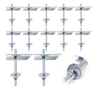 Swpeet 12 bulloni a levetta M6 x 100 mm resistenti per cartongesso, kit di tasselli inclinabili per cartongesso, perni inclinabili con rondella e dado pieghevoli per appendere oggetti pesanti sul muro