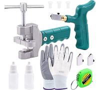Swpeet 12 pezzi 2 in 1 Glass Tile Cutter Tool Kit, Including Glass Breaking Pliers and Glass Cutter, Mirror Cutting Kit, Glass Running Pliers Ceramic Cutting Tool for Easy Glide Glass & Tile Cutter
