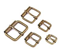 Swpeet 120 pz assortiti multiuso metallo D anello semicircolare con anello a D per Hardware Bags anello mano DIY accessori - 1/5.1 cm ", 5/20.3 cm", 2.5 cm, 5/10.2 cm RollerBuckles- Bronze-50