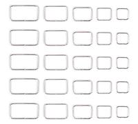 Swpeet 120 pz assortiti multiuso metallo D anello semicircolare con anello a D per Hardware Bags anello mano DIY accessori - 1/5,1 cm ", 5/20,3 cm", 3/10,2 cm, 2,5 cm, 5/10,2 cm TRing-50