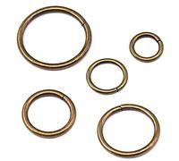 Swpeet 120 Pz Assortiti Multiuso Metallo D Anello Semicircolare per Hardware Bags DIY Accessori - 1/5,1 cm, 5/20,3 cm, 3/10,2 cm, 2,5 cm, 5/10,2 cm Oring-Bronze-50