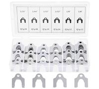 Swpeet 144 pezzi 4 misure 1/64 "1/32" 1/16" 1/8" Kit assortimento di spessore del corpo di allineamento automatico con una scatola di immagazzinaggio, perfetto per regolare parti del corpo o camber