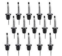 Swpeet - 15 beccucci per liquori in acciaio INOX, con tappo antipolvere in gomma, perfetti per pub, club, ristoranti, bar, caffetterie e ristoranti