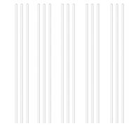 Swpeet 15 Pezzi Bianco Acrilico Canne Kit - Diametro 3 mm, Lunghezza 300 mm - Trasparente Rotondo Solido Bar per DIY Modello Materiale e Modellismo