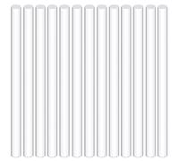 Swpeet 15 pezzi Diamete 10 mm Lunghezza 300 mm Bianco Acrilico Canne Assortimento Kit Acrilico Trasparente Rotondo Solido Bar DIY Modello Materiale Bastone Rotondo per Modellismo DIY