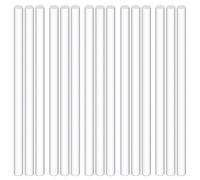 Swpeet 15 pezzi Diamete 8 mm Lunghezza 300 mm Bianco Acrilico Canne Assortimento Kit Acrilico Trasparente Rotondo Solido Bar DIY Modello Materiale Bastone Rotondo per Modellismo DIY