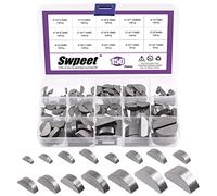 Swpeet 150 pezzi 15 misure 3 mm 4 mm 5 mm 6 mm 8 mm 10 mm Chiavi a semicerchio chiave Hardware Kit assortimento metrico per dispositivi di fissaggio industria meccanica
