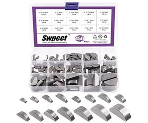Swpeet 150 pezzi 15 misure 3 mm 4 mm 5 mm 6 mm 8 mm 10 mm Chiavi a semicerchio chiave Hardware Kit assortimento metrico per dispositivi di fissaggio industria meccanica