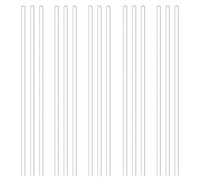 Swpeet 15pcs Diamete 4mm Lunghezza 300mm Kit di assortimento di aste di tocca in acrilico bianco, bastone di materiale di modello di fai da te rotondo trasparente per modelli che fanno artigianato