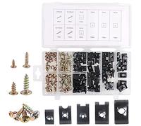Swpeet 170Pcs Auto Car U-Clip U Nut e Screw Assortiment Kit per Pannello Interno SAE della Porta del Dash