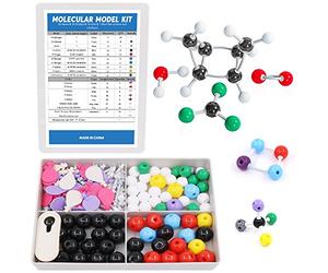 swpeet 178 Pcs Kit Modello per Inorganico & Molecolare Organico Modello Molecolare Insegnante e Student Kit - 69 Atomi & 30 orbitals & 78 Links & 1 Breve Link Remover Strumento - Scienza Giocattoli
