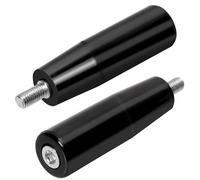 Swpeet 2 pezzi M8 × 80 mm maschio filettato gambo rotante, maniglia della macchina, manopola girevole, manovella maniglia girevole per fresatrice, tornio, smerigliatrice, trapano