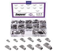 Swpeet 205Pcs 12 misure 3mm 4mm 5mm 6mm Woodruff Keys Mezza Luna Semicerchio Bond Key Hardware Kit assortimento metrico per dispositivi di fissaggio industria meccanica