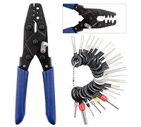 Swpeet 21 chiavi di rimozione dei terminali per auto, con terminale Weatherpack automobilistico, perfetto per la maggior parte dei terminali di cablaggio, crimpatura e connettori elettrici a crimpare