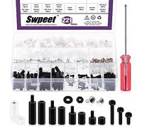 Swpeet 221 pezzi Board Plastic 321 PCB PCB plastica distanziatore montaggio hardware con M3 maschio femmina nylon esagonale distanziatore vite distanziatore kit PCB isolato
