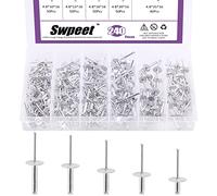 Swpeet 240 rivetti ciechi in alluminio con flangia grande, per interni ed esterni