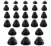 Swpeet 26 pezzi 6 misure 25/30/35/40/50/60mm Kit assortimento di occhielli in gomma a forma di torre, Tappi Copriforo per Firewall Fori Protezione Filo Sintetico per Auto Cavo