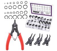Swpeet 262 pinze a scatto 4 in 1 con 6 misure da 4 mm a 30 mm in acciaio legato anelli di fissaggio esterni anello di sicurezza interno clip di fissaggio kit assortimento per clip pin riparazione
