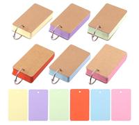 Swpeet 300 fogli di schede colorate con anelli di rilegatura, 5,3 x 8,9 cm, 6 colori, facili da capovolgere, schede flash per l'apprendimento scolastico, schede di memoria per il gioco