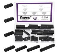 Swpeet 35Pcs Kit Assortimento Adattatori Socket IC DIP Passo 2,54mm da 20 24 26 30 34 40 50 Pin, Connettore IC DIP, Connettore Box Header, Pin Header Doppia Fila Diritto per PCB