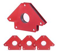 Swpeet 4 pezzi 3 pollici Tipi Arrow Welding Magnet Set, 25 lbs Saldatura Magnetici e Morsetti, 3" Arco Saldatura Elettrodo Holders, 45, 90, 135 gradi Angolo Magnetic Saldatura Holder per Saldatura