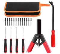 Swpeet 46Pcs Poly Rivet Gun Set, Rivet Removal Tool Multifunctional Rivet Tool per Tutti i Riveti in Plastica Rimozione Sicura di Clip in Metallo O Plastica