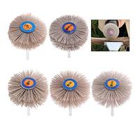 Swpeet 5 pz 5 misure 80# 180# 240# 320# 600# Spazzola per ruote in nylon abrasivo testa per smerigliatura con gambo filettato 6 mm, kit di levigatura mocio abrasivo per lucidatura rimozione
