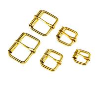Swpeet 50 pezzi assortiti bronzo multiuso metal roller fibbie per cinture borse Hardware anello mano DIY accessori - 1/5.1 cm ", 5/20.3 cm, 3/10.2 cm, 2.5 cm, Gold, roller Buckles-Gold- 50