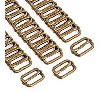 Swpeet - 60 fibbie a rullo in metallo multiuso in bronzo, per cinture, borse, anelli, accessori fai da te, portachiavi, cinture e guinzaglio per cani