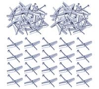 Swpeet 60 pz 1/8 pollici Toggle Bolt and Wing Nut Kit per appendere oggetti pesanti sul muro a secco