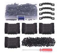 Swpeet 600 pezzi a dente di sega cornice appendere ganci doppio foro con viti e cacciavite, per la decorazione domestica cornice creativa appeso (nero)