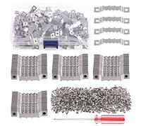 Swpeet 600 pezzi a dente di sega cornice appesa ganci doppio foro con viti e cacciavite, per la decorazione domestica cornice creativa appeso (nastro)